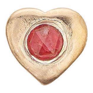 Christina Collect gold-plated 925 sterling silver Ruby Heart Small gold-plated heart with red ruby, model 603-G2